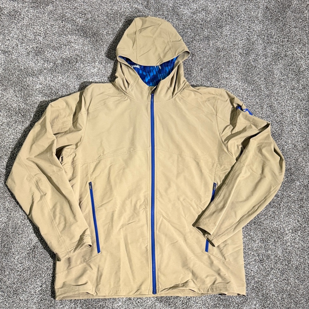Under Armour Tan Windbreaker with Blue Details